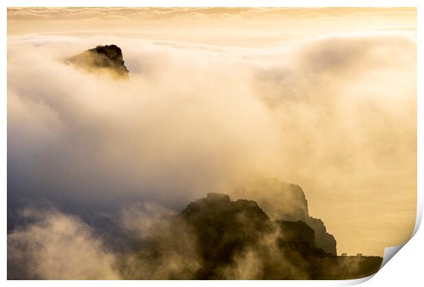 Golden cloudscape, Tenerife Print by Phil Crean