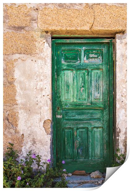 Old green door Print by Phil Crean