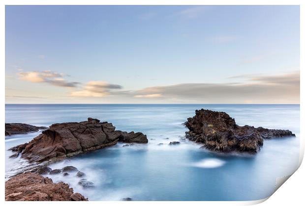 Volcanic shore at dawn, Tenerife Print by Phil Crean