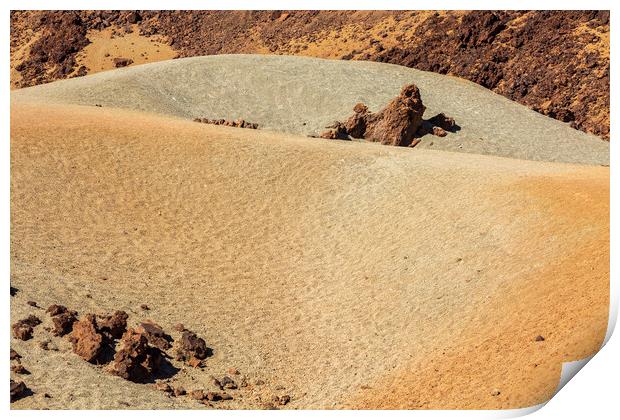 Abstract volcanic landscape, Tenerife Print by Phil Crean