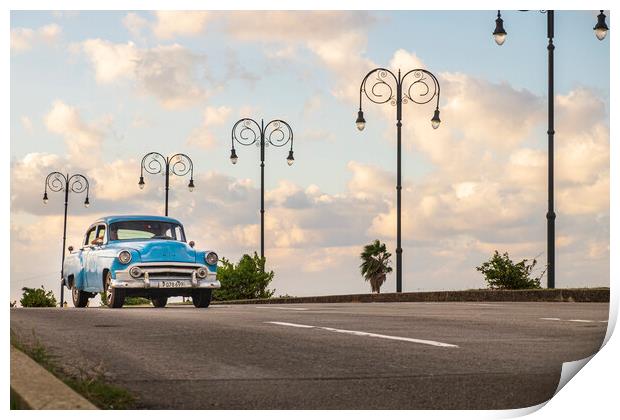 Vintage American car, Havana, Cuba Print by Phil Crean
