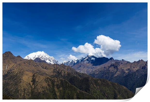 Andes mountain range, Peru Print by Phil Crean