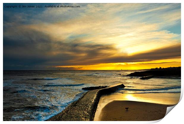 Cullercoats Bay Dawn Print by Jim Jones