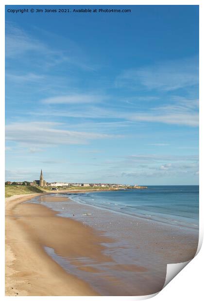 Tynemouth Long Sands Portrait Print by Jim Jones