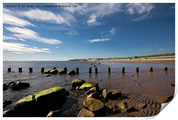 The beach at Whitley Bay in June Print by Jim Jones