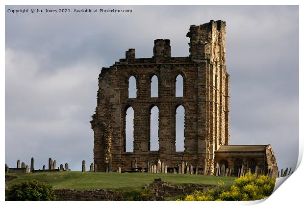 Tynemouth Priory as seen from Spanish Battery Print by Jim Jones