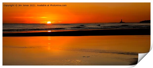 Sunrise in Northumberland - Panorama Print by Jim Jones