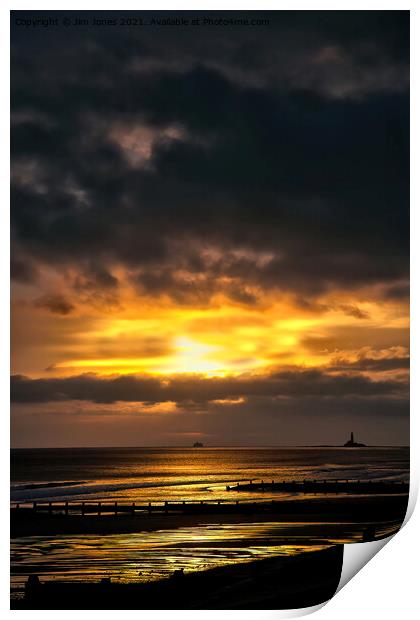 December sunrise with storms to follow Print by Jim Jones
