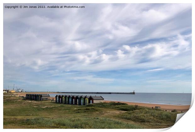 The beach at Blyth in Northumberland Print by Jim Jones