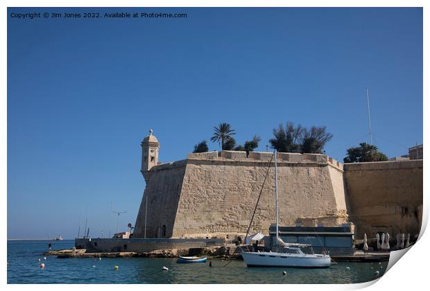 Fort Rinella Lookout Tower, Valletta Print by Jim Jones