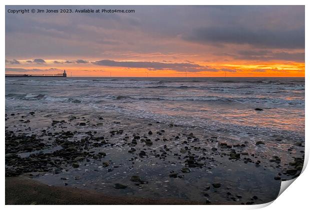 January sunrise over the North Sea Print by Jim Jones