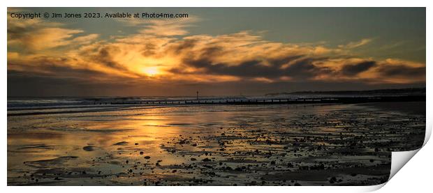 January sunrise reflections - Panorama Print by Jim Jones