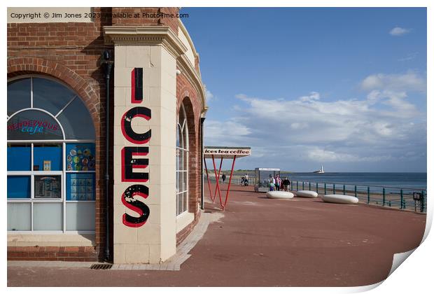 Rendezvous Cafe, Whitley Bay Print by Jim Jones