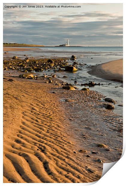 Whitley Bay Beach - Portrait Print by Jim Jones