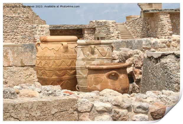 Pots at Knossos, Crete Print by Jim Jones