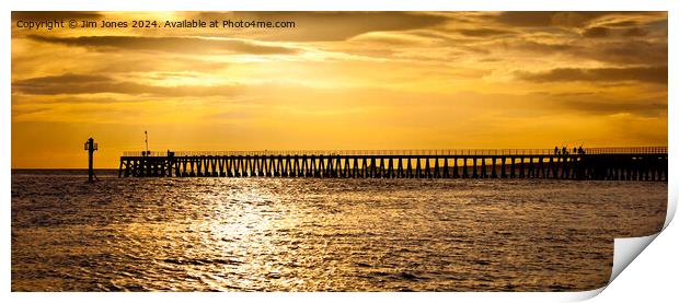 December sunrise over the Old Wooden Pier - Panora Print by Jim Jones