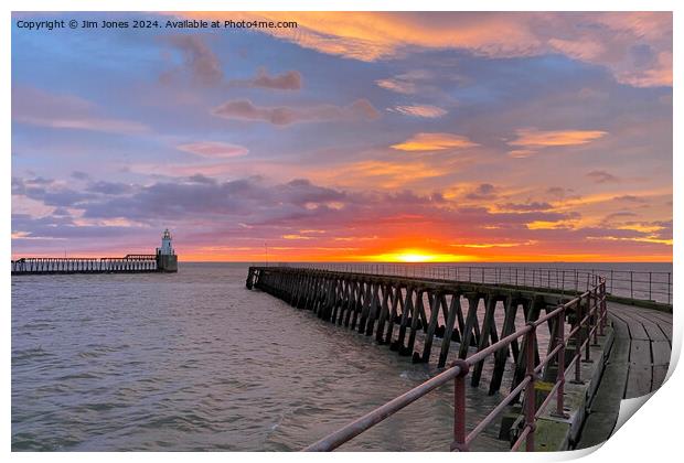 January sunrise at the mouth of the River Blyth (2) Print by Jim Jones