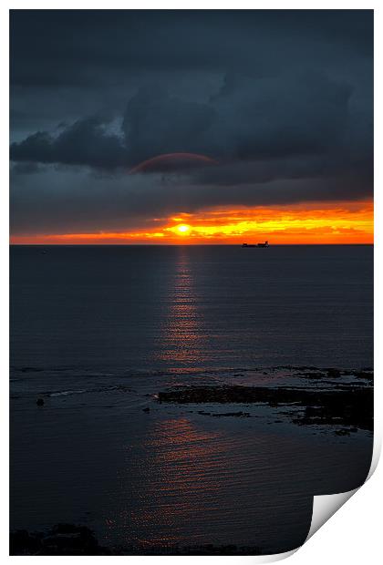 Sun rise over the North Sea Print by Jim Jones