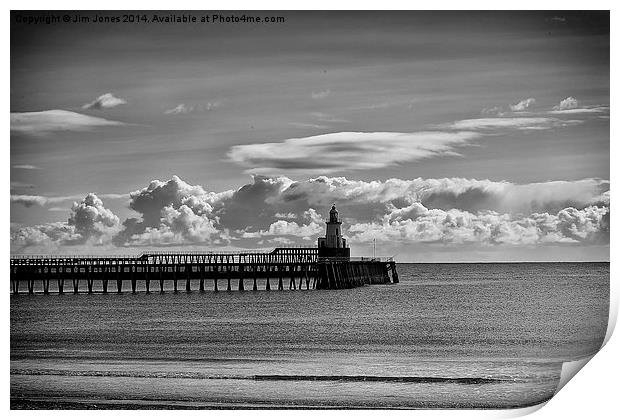  The Piers at Blyth in Northumberland Print by Jim Jones