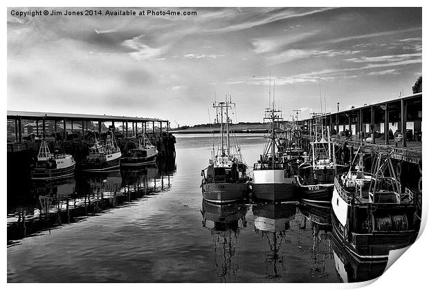  North Shields Fish Quay in B&W Print by Jim Jones