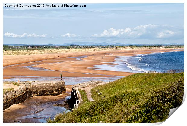 Northumbrian beach scene Print by Jim Jones