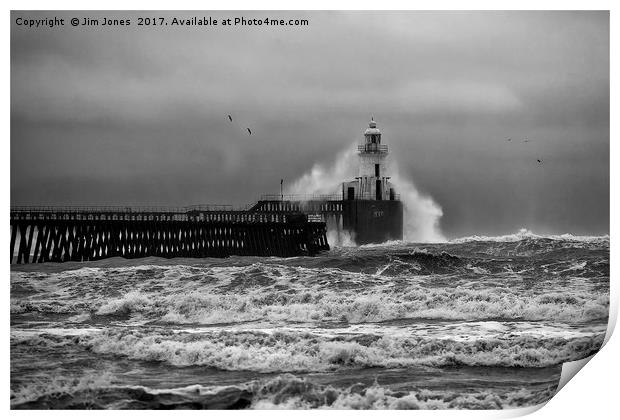 Storm in black and white Print by Jim Jones