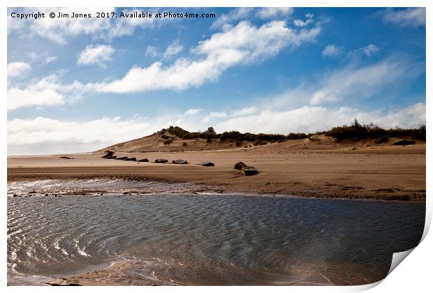 The Sand Dunes at Alnmouth Print by Jim Jones
