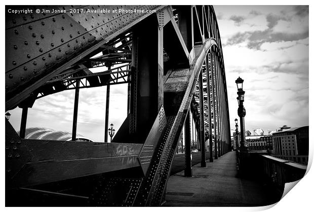Newcastle in black and white Print by Jim Jones
