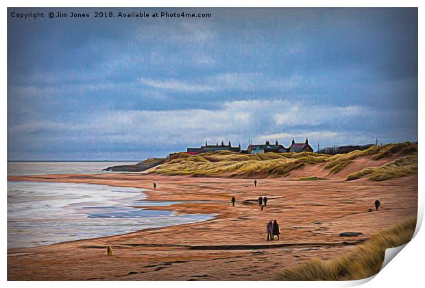 January on the beach Print by Jim Jones