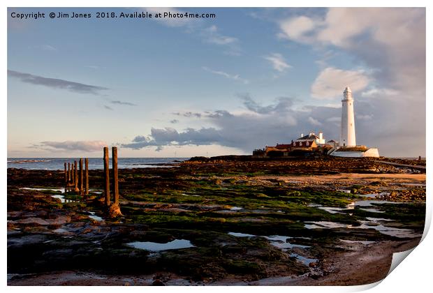 Yet another daybreak at St Mary's Island Print by Jim Jones