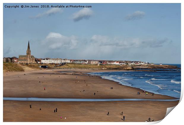 Tynemouth Long Sands (2) Print by Jim Jones