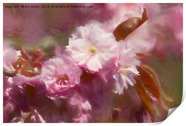 Pastel Pink Impressions Print by Jim Jones