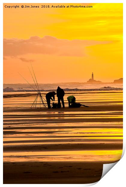 Fishermen at Sunrise (2) Print by Jim Jones