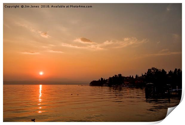 End of the day at Sirmione Print by Jim Jones