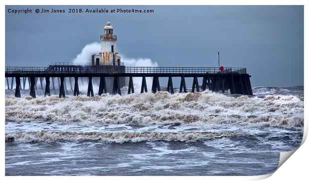 Stormy weather at the river mouth Print by Jim Jones