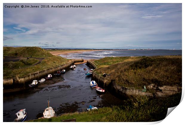 Mermaid on the Harbour Wall Print by Jim Jones