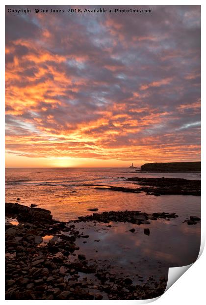 Northumbrian November Seascape (2) Print by Jim Jones