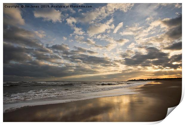 Dawn on the Northumberland coast Print by Jim Jones