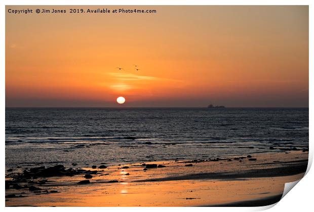 February sunrise over the North Sea (2) Print by Jim Jones