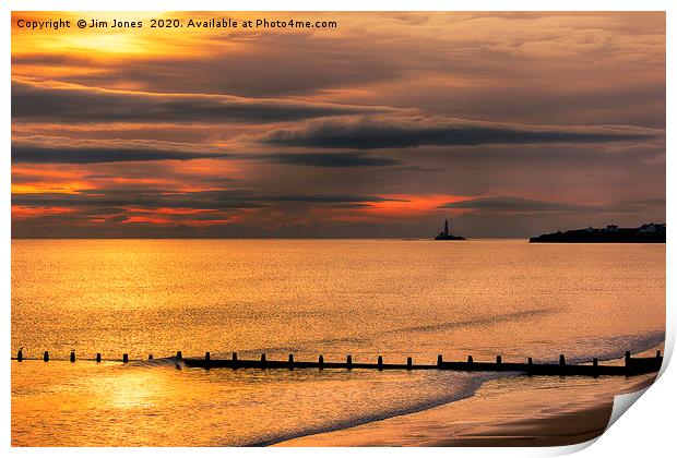 Artistic North Sea Sunrise Print by Jim Jones