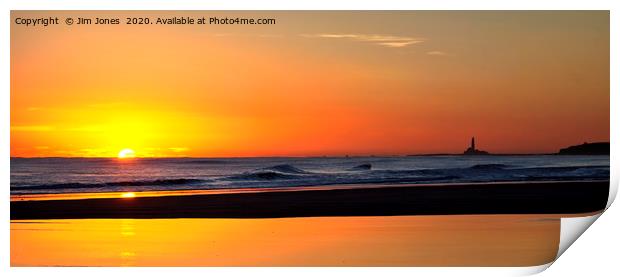 North Sea sunrise panorama Print by Jim Jones