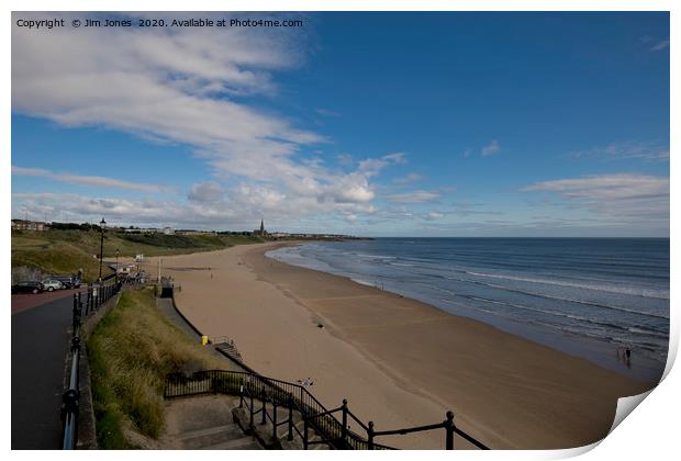 The Steps down to Tynemouth Long Sands Print by Jim Jones