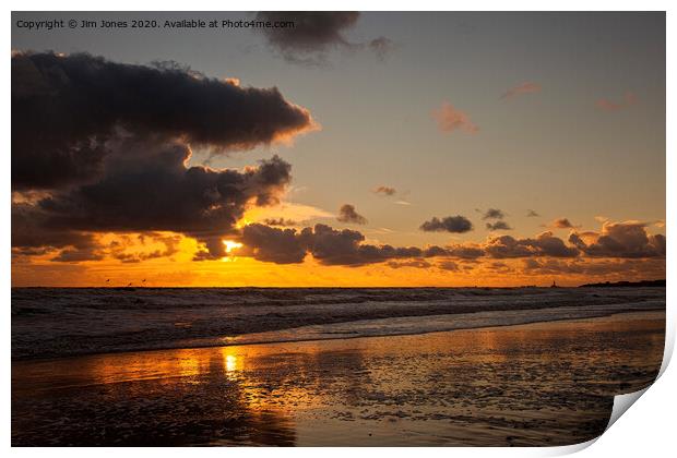 October sunrise in Northumberland Print by Jim Jones