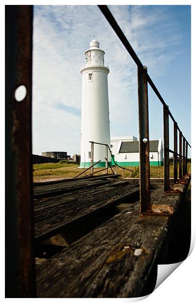Lighthouse at Milford on Sea Print by Ian Jones