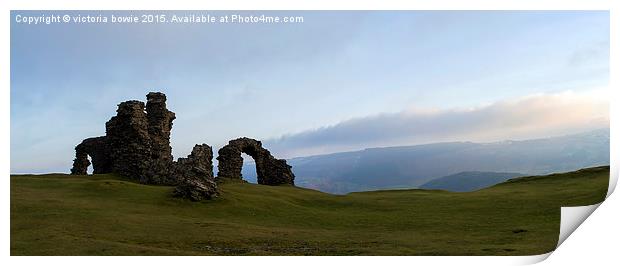 Castell Dinas Bran (Crow Castle) Print by Victoria Bowie