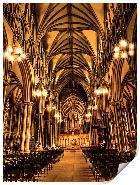  Lincoln Cathedral Print by Kim Slater