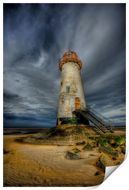 Talacre Lighthouse Print by Adrian Evans