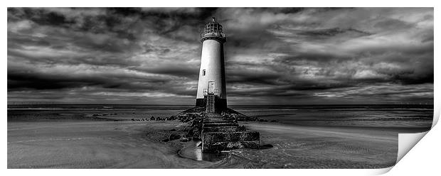 Lighthouse at Talacre Print by Adrian Evans