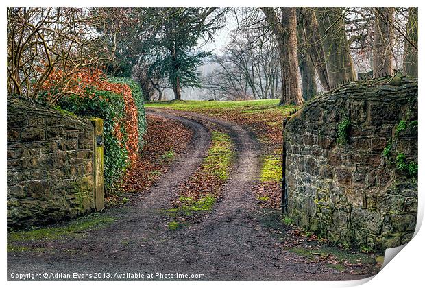 Gateway to Autumn Print by Adrian Evans