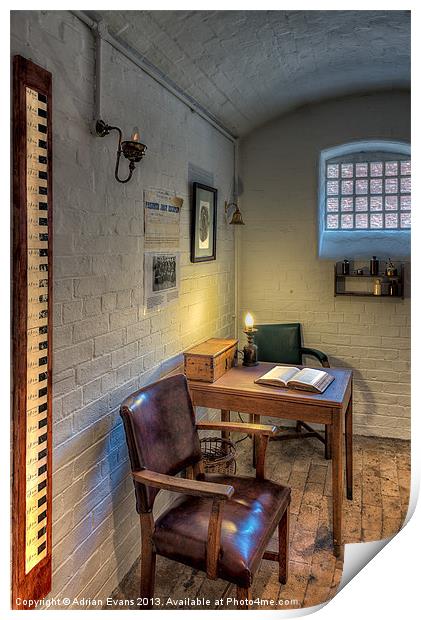 Victorian Jail Office Print by Adrian Evans